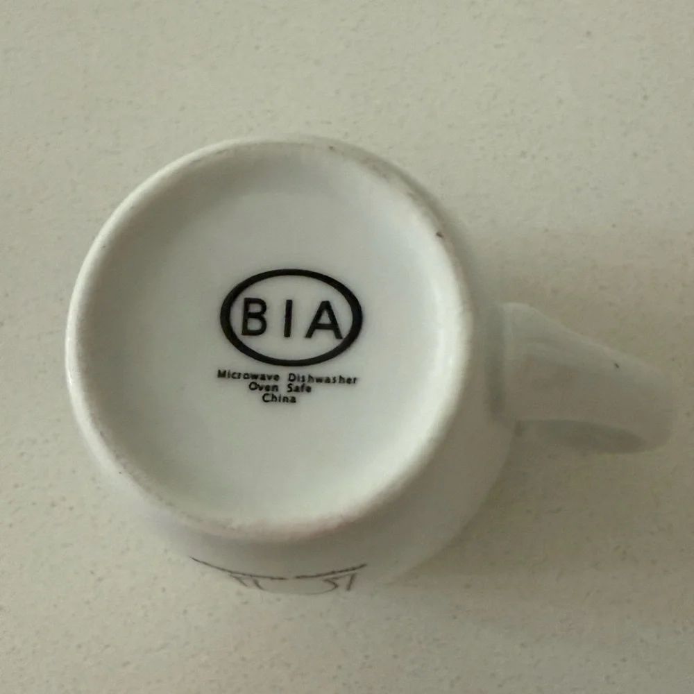 Vtg‎ BIA Rudy The Reindeer Happy Holidays Coffee Mugs Double Sided Set Of 4